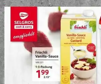 Selgros Frischli Vanilla-sauce Angebot