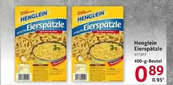 Selgros Henglein Eierspätzle Angebot