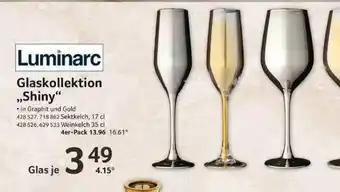 Selgros Luminarc Glaskollektion „shiny“ Angebot