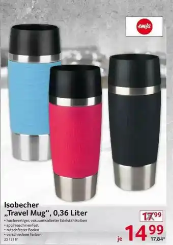 Selgros Isobecher Travel Mug Emsa Angebot