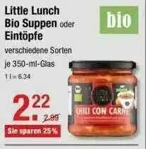 V Markt Little Lunch Bio Suppen Oder Eintöpfe Angebot