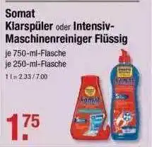 V Markt Somat Klarspüler Oder Intensiv Maschinenreiniger Flüssig Angebot