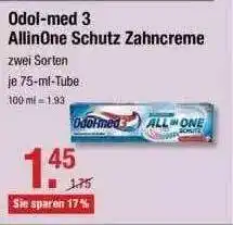 V Markt Odol-med 3 Allinone Schutz Zahncreme Angebot