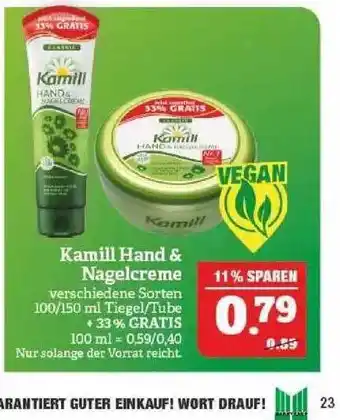 Marktkauf Kamill Hand & Nagelcreme Angebot