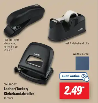 Lidl crelando Locher/Tacker/ Klebebandabroller Angebot