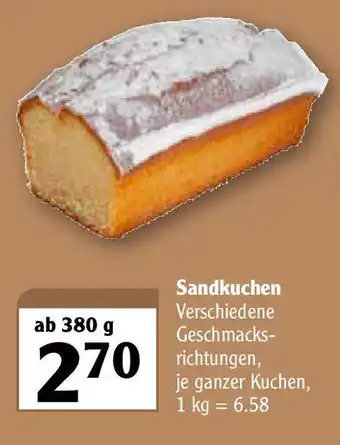 Globus Sandkuchen 380g Angebot