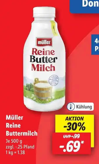 Lidl müller Reine Buttermilch Angebot