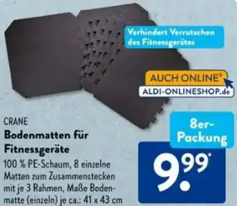 Aldi Süd CRANE Bodenmatten für Fitnessgeräte Angebot