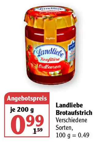 Globus Landliebe Brotaufstrich 200g Angebot