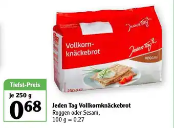 Globus Jeden Tag Vollkornknäckebrot 250g Angebot