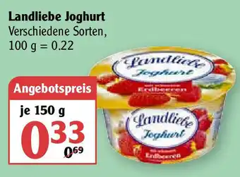 Globus Landliebe Joghurt 150g Angebot