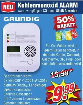 Wiglo Wunderland Grundig Kohlenmonoxid Alarm Angebot