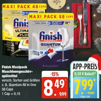 Edeka Finish Maxipack Maschinengeschirrspülmittel Angebot