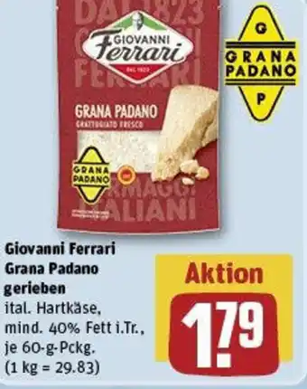 REWE Giovanni Ferrari Grana Padano gerieben Angebot