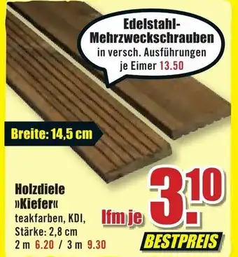 B1 Discount Baumarkt Holzdiele Kiefer Angebot