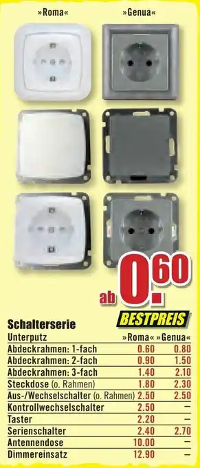 B1 Discount Baumarkt Schalterserie Angebot