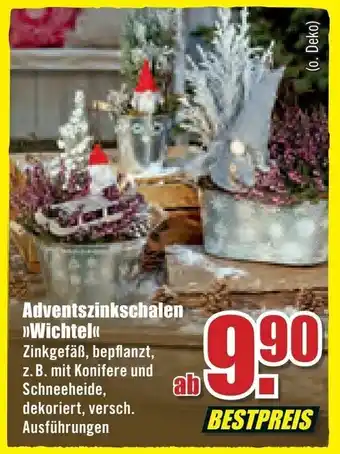 B1 Discount Baumarkt Adventszinkschalen Wichtel Angebot