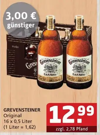 Getränke Quelle Grevensteiner Original 16x0,5L Angebot