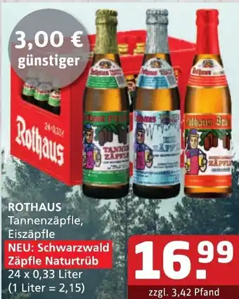 Getränke Quelle Rothaus Tannenzäpfle 24x0,33L Angebot