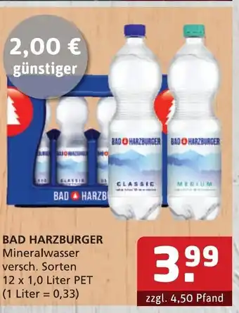 Getränke Quelle Bad Harzburger Mineralwasser 12x1L Angebot