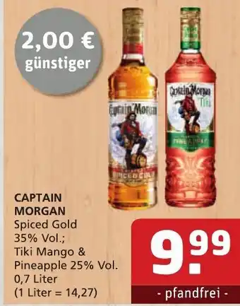 Getränke Quelle Captain Morgan Spiced Gold 0,7L Angebot