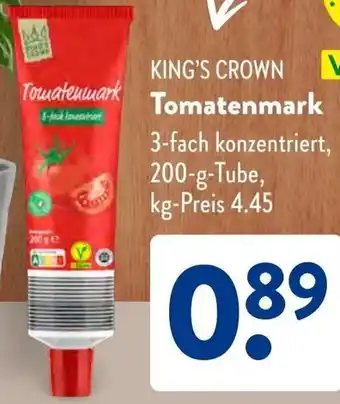 Aldi Süd KING'S CROWN Tomatenmark Angebot