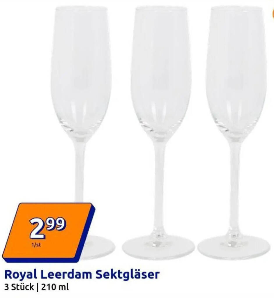 Royal Leerdam Sektgläser 210 ml Angebot bei Action