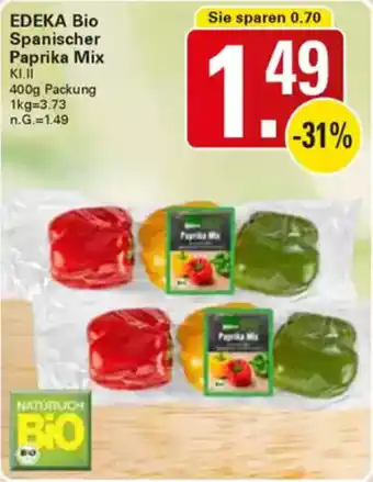WEZ EDEKA Bio Spanischer Paprika Mix Angebot