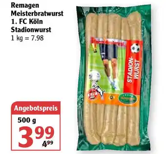 Globus Remagen Meisterbratwurst 1. FC Köln Stadionwurst 500g Angebot