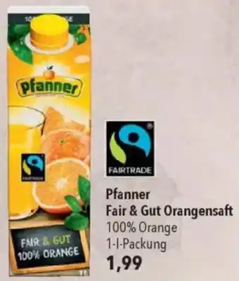 CITTI Markt Pfanner Fair & Gut Orangensaft Angebot