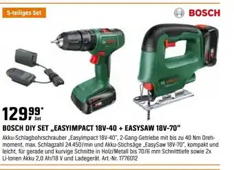 OBI BOSCH DIY SET,,EASYIMPACT 18V-40 + EASYSAW 18V-70" Angebot