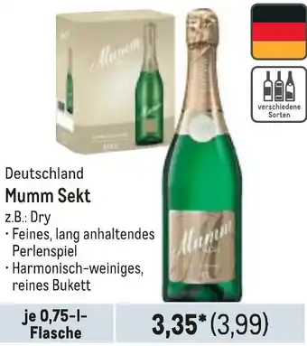 METRO Deutschland Mumm Sekt Angebot