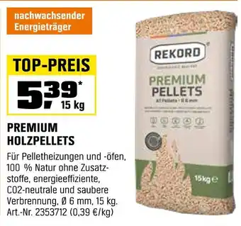 OBI Rekord premium holzpellets Angebot