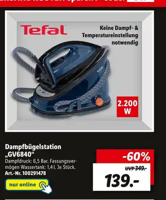 Lidl Tefal dampfbügelstation „gv6840“ Angebot