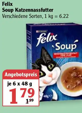 Globus Felix Soup Katzennassfutter 6x48g Angebot