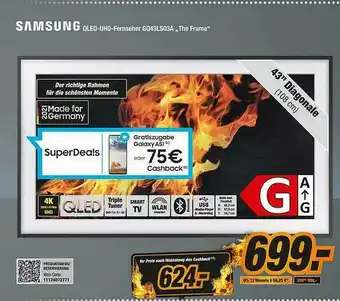 Expert Bening Samsung Qled-uhd-fernseher Gq43ls03a „the Frame“ Angebot