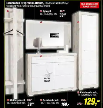 Opti Wohnwelt Garderobe Programm Atlanta Angebot