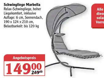 Globus Scwingliege Marbella Angebot