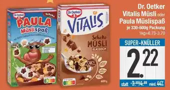 Edeka Dr. oetker vitalis müsli oder paula müslispaß Angebot