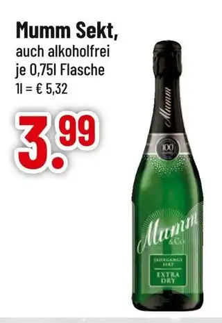 trinkgut Mumm sekt Angebot