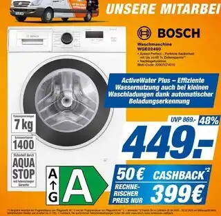 Expert Bosch waschmaschine wgeo2490 Angebot