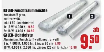 B1 Discount Baumarkt 1 LED-Feuchtraumleuchte Angebot