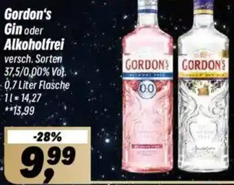 Simmel Gordon's Gin oder Alkoholfrei Angebot