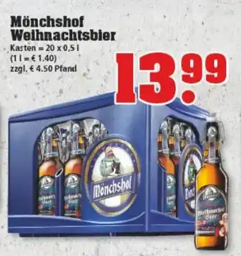 trinkgut Mönchshof Weihnachtsbier 20x0,5L Angebot