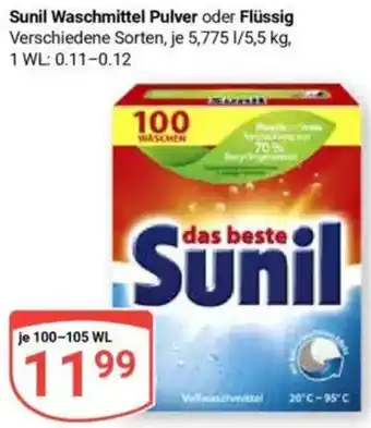 Globus Sunil Waschmittel Pulver oder Flüssig Angebot