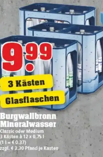 trinkgut Burgwallbronn Mineralwasser 12x0,75L Angebot