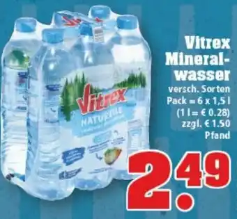 trinkgut Vitrex Mineralwasser 6x1,5L Angebot