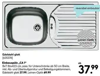 Hellweg Einbauspüle „CA 1" Angebot