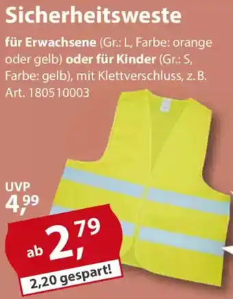 Sonderpreis Baumarkt Sicherheitsweste Angebot