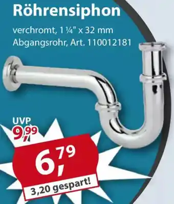 Sonderpreis Baumarkt Röhrensiphon Angebot